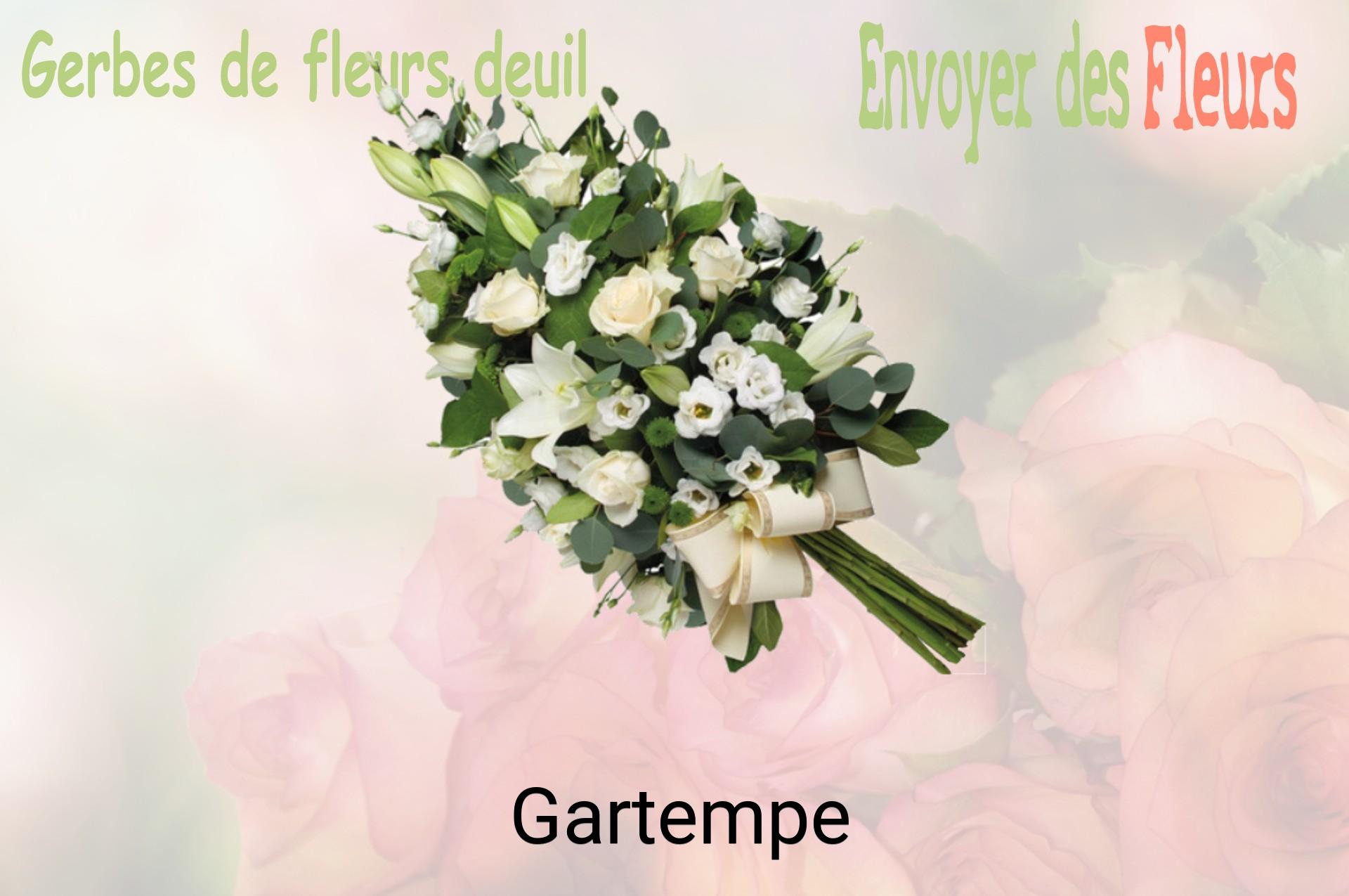 Gerbe de fleurs de deuil livrée à Gartempe
